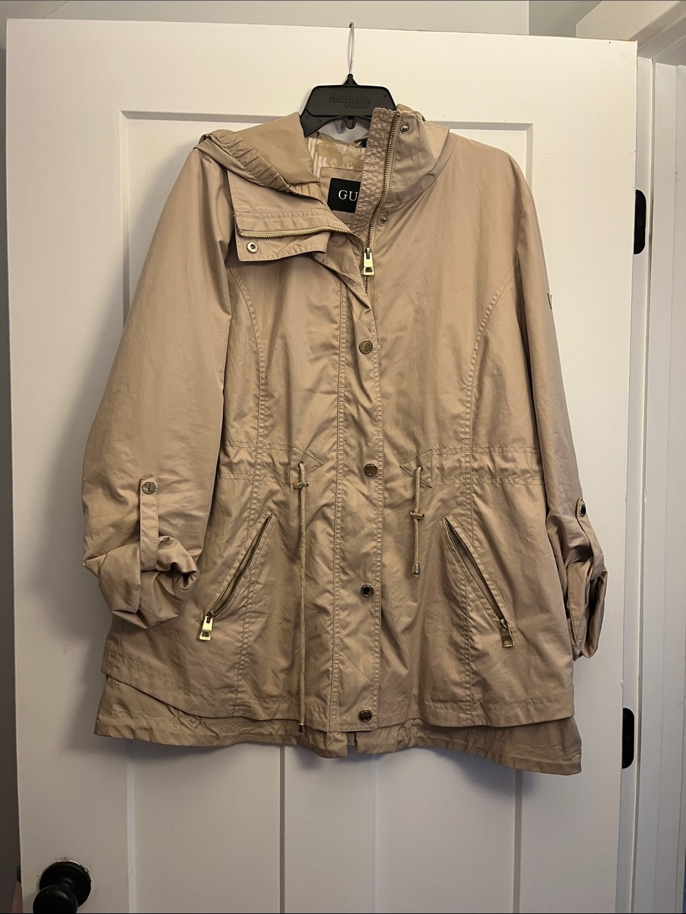 GUESS Beige Utility Anorak Jacket